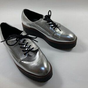 Madden Girl Women's 8.5M US Lace Up Oxford Shoes Silver Platform